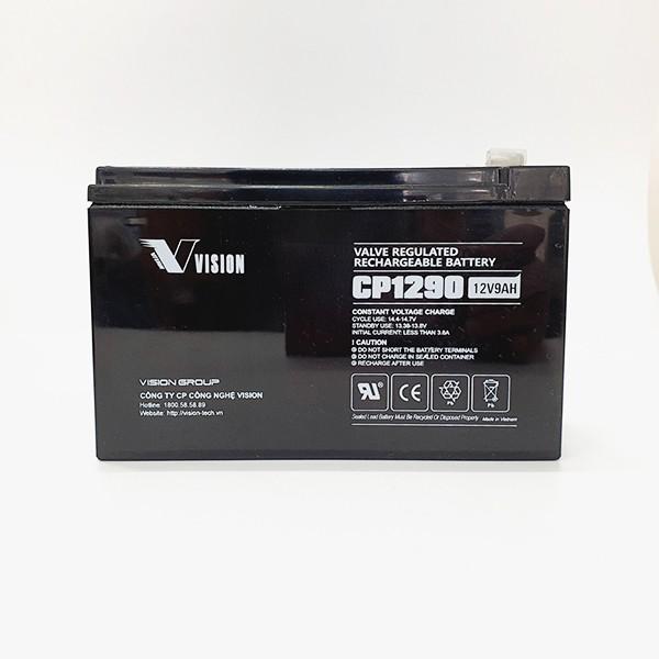 Ắc Quy Vision CP1290 12V-9Ah - Chuyên Dùng Cho Nguồn Dự Phòng (UPS, Inverter,..)