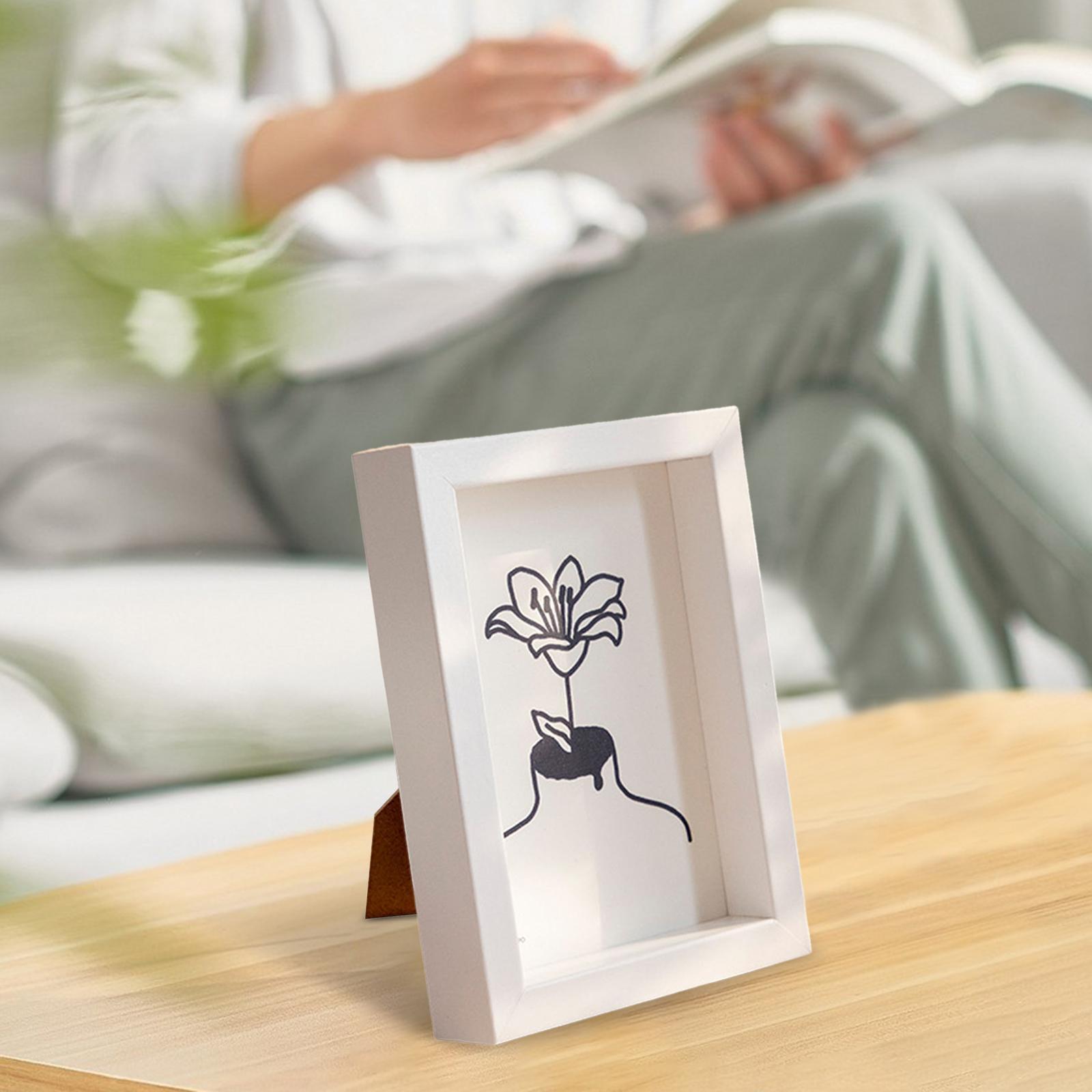 Modern Wooden Picture Frame Photo Holder Desktop and Wall Square Photo Frame