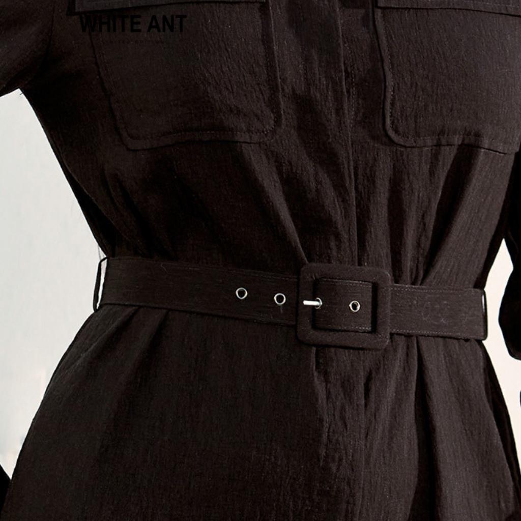 Đầm Dáng Suông Nữ WHITE ANT RABATIT SHIRT DRESS Thiết Kế Cổ Đức Có Cá Vai, Chất Liệu Linen Rayon Mịn Nhẹ 120400051