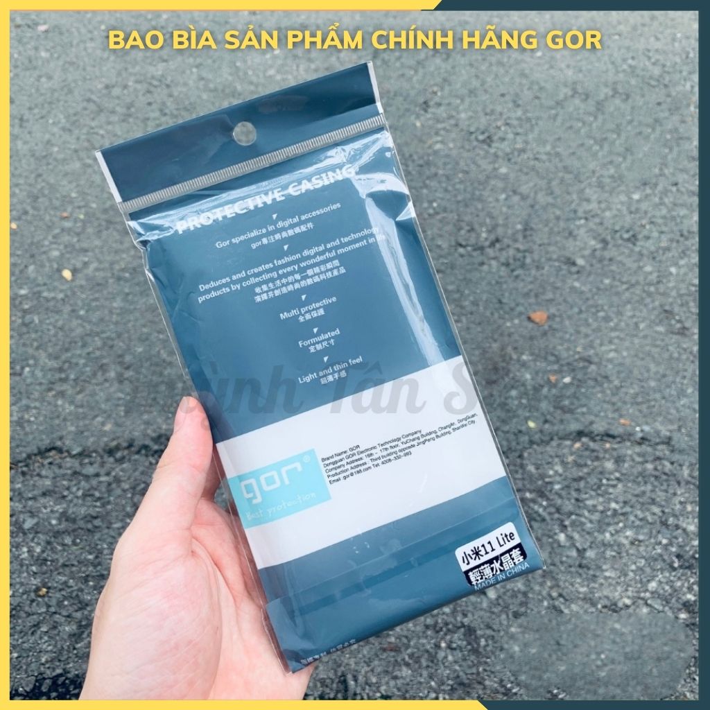Ốp lưng trong suốt silicon GOR dành cho xiaomi 11 lite bảo vệ camera dẻo siêu mỏng - Hàng nhập khẩu