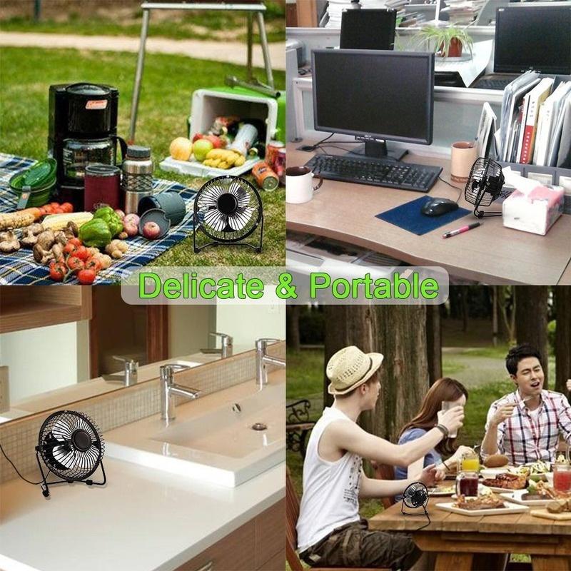 Quạt Mini USB Để Bàn 4inch Không Ồn