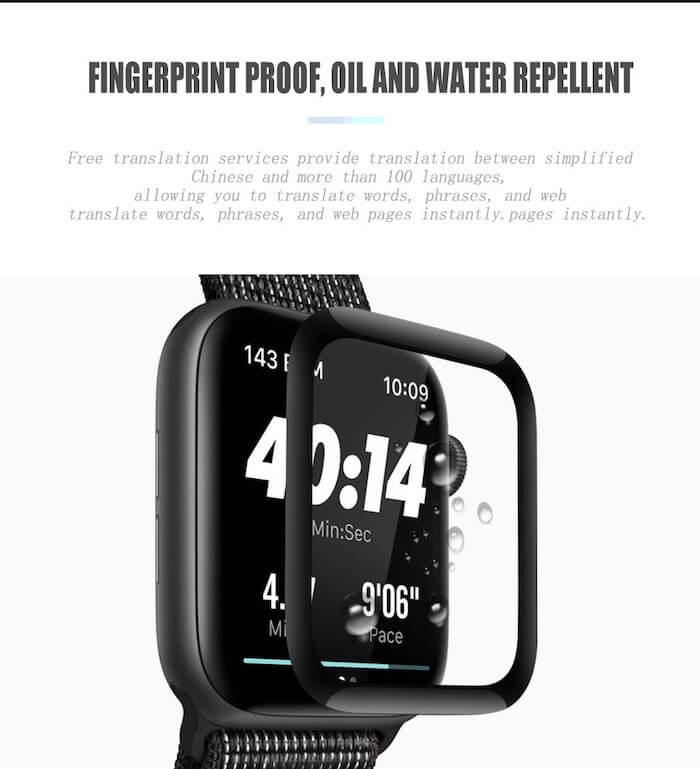 Miếng dán Cường lực Apple Watch Coteetci 4D dành cho Apple Watch (hàng chính hãng)