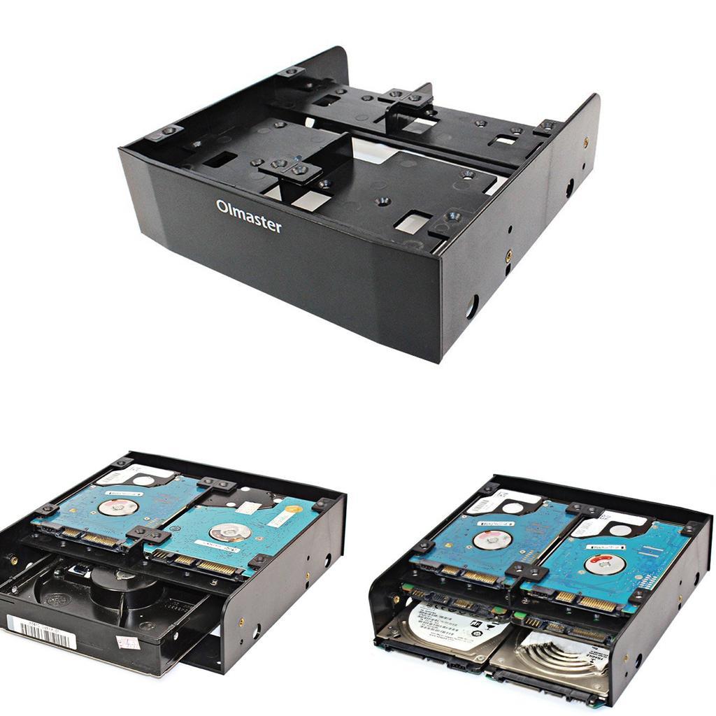 Internal 5.25" to 3.5-Inch Hard Disk Drive HDD Mounting Bracket Kit for PC