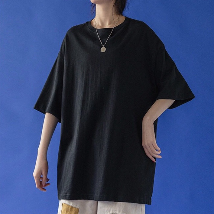 Áo thun trơn tay lỡ form rộng unisex - Phông trơn