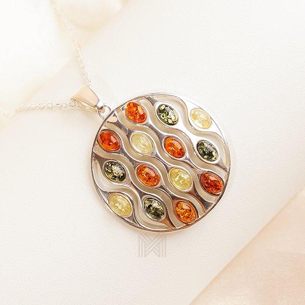Dây chuyền Bạc 925 đính Đá Hổ Phách Multifaceted Millenne Paris MLNE2048BA