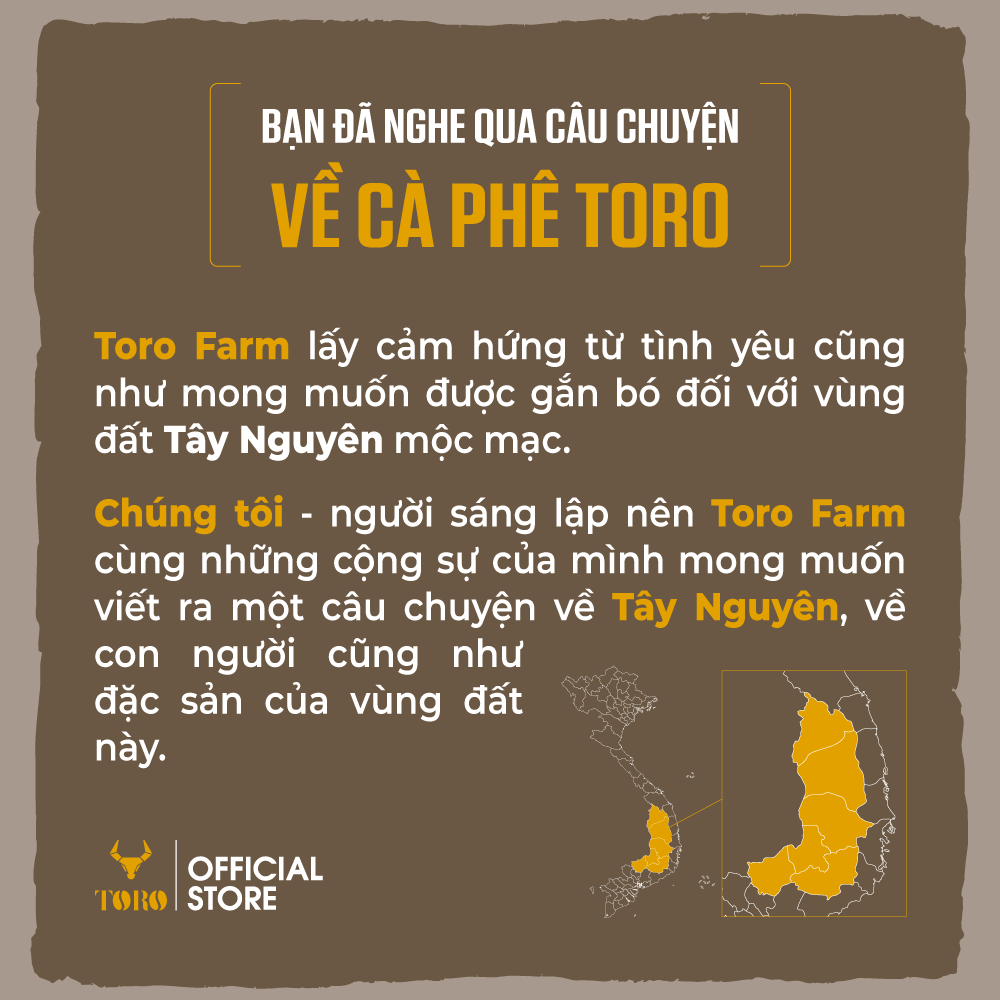 [500GR] Cà Phê Bột Toro Robusta Honey Nguyên Chất 100% | TORO FARM