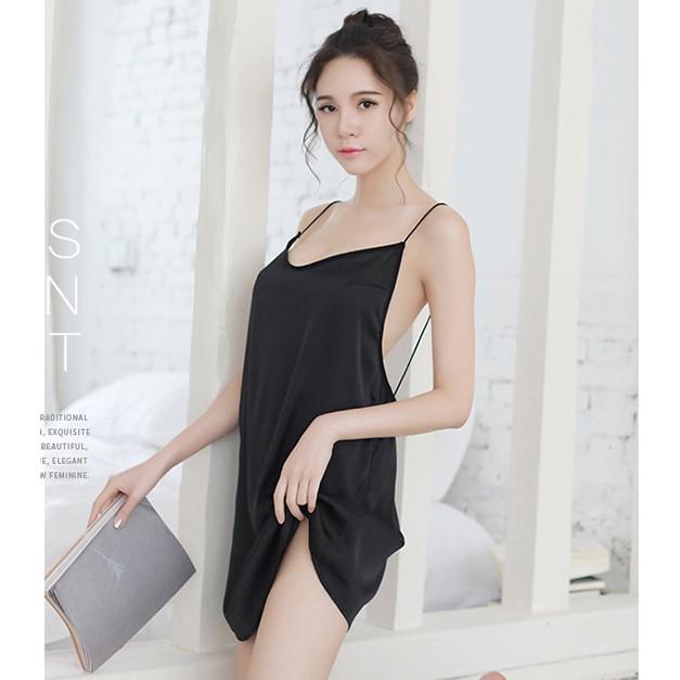 Váy ngủ 2 dây lụa satin siêu quyến rũ