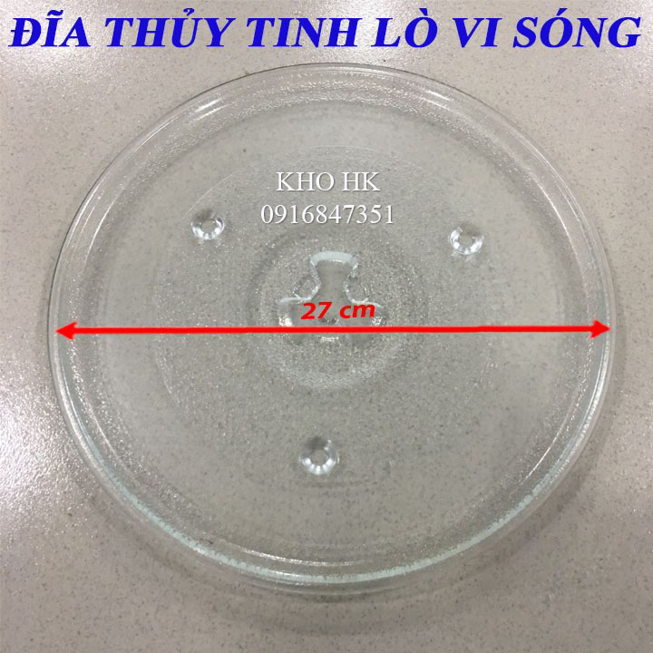 Đĩa lò vi sóng loại 3 mấu ĐK 27cm cho các loại LVS 22L-23L