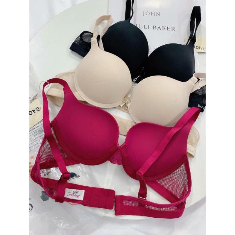 Áo ngực nữ su đệm dày nâng vòng 1 BAQIYA - Áo lót nữ thái có gọng phối lưới sexxy K32 Hieu Store24h