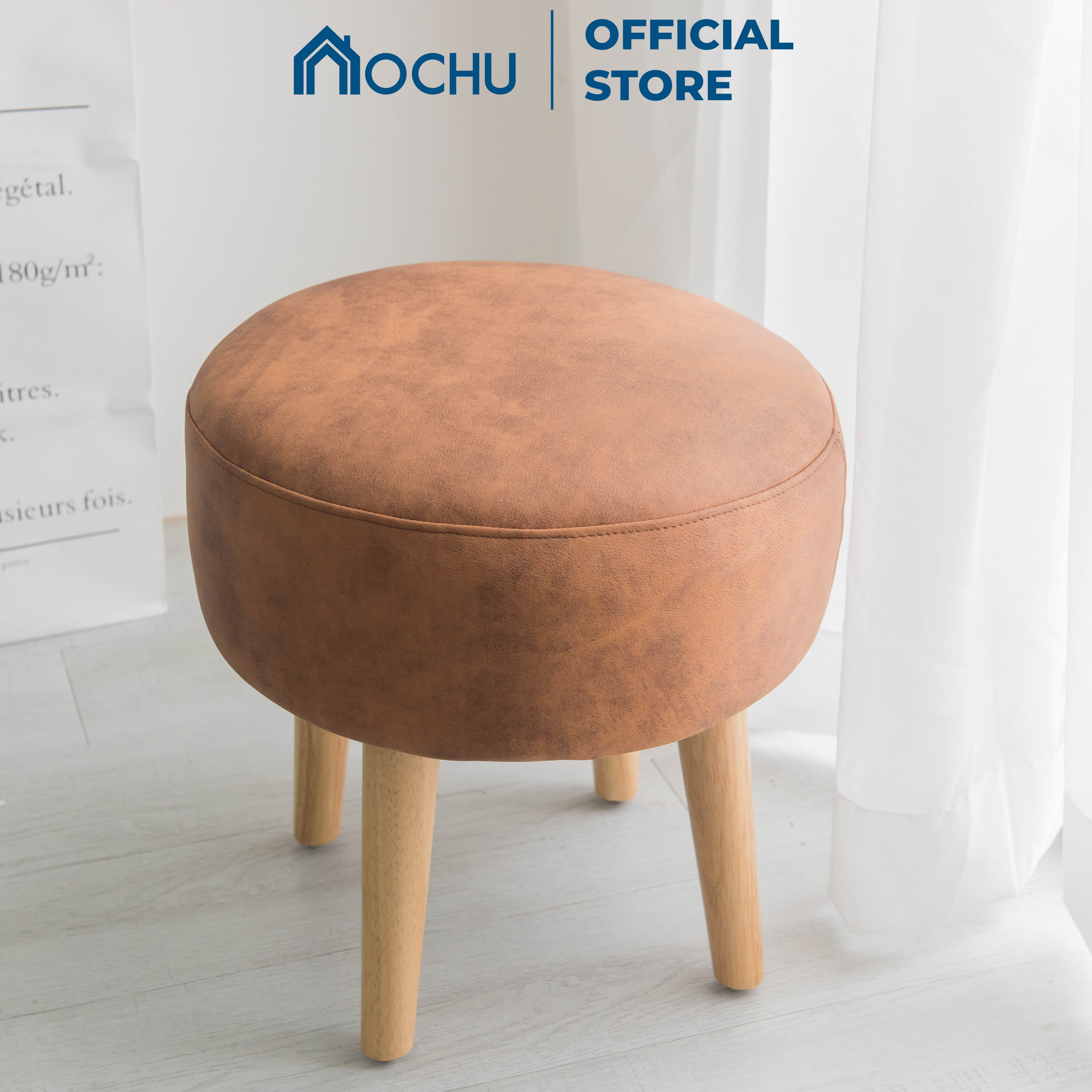 Ghế Đôn Tròn Sofa OCHU Chân Gỗ Thông - Chubby Stool