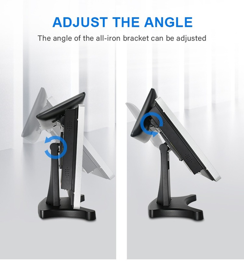 Máy tính tiền 15 inch Hệ thống Pos bán lẻ Hệ thống Pos màn hình kép Máy tất cả trong một máy tính bảng