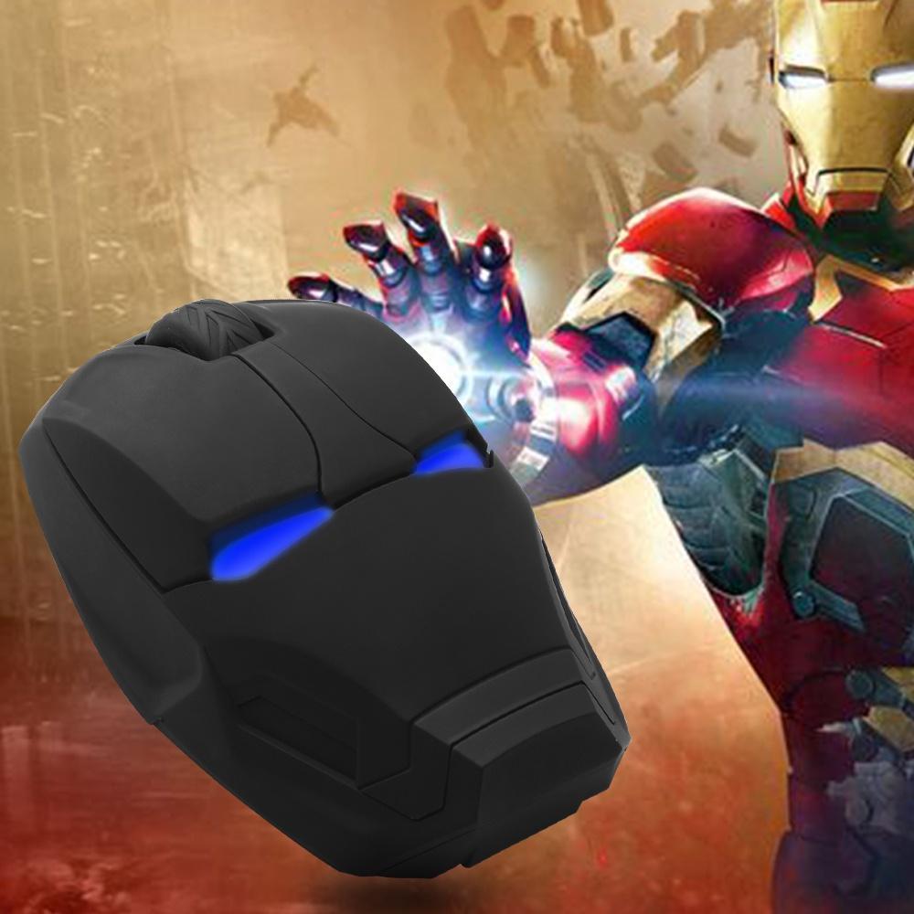 CODChuột Quang Không Dây 2.4G Hình Iron Man Cho Game Thủ