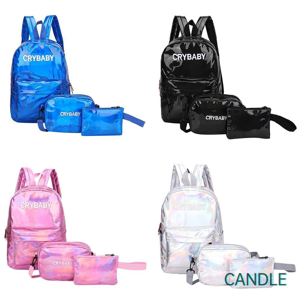 Set 3 Ba Lô Túi Ví Da Thời Trang Unisex