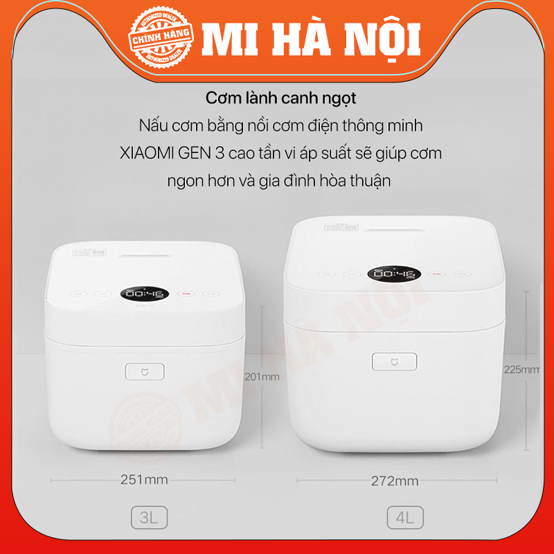 Nồi Cơm Điện Xiaomi Thông Minh Cao Tần 1,6L - 3L - 4L- Hàng chính hãng