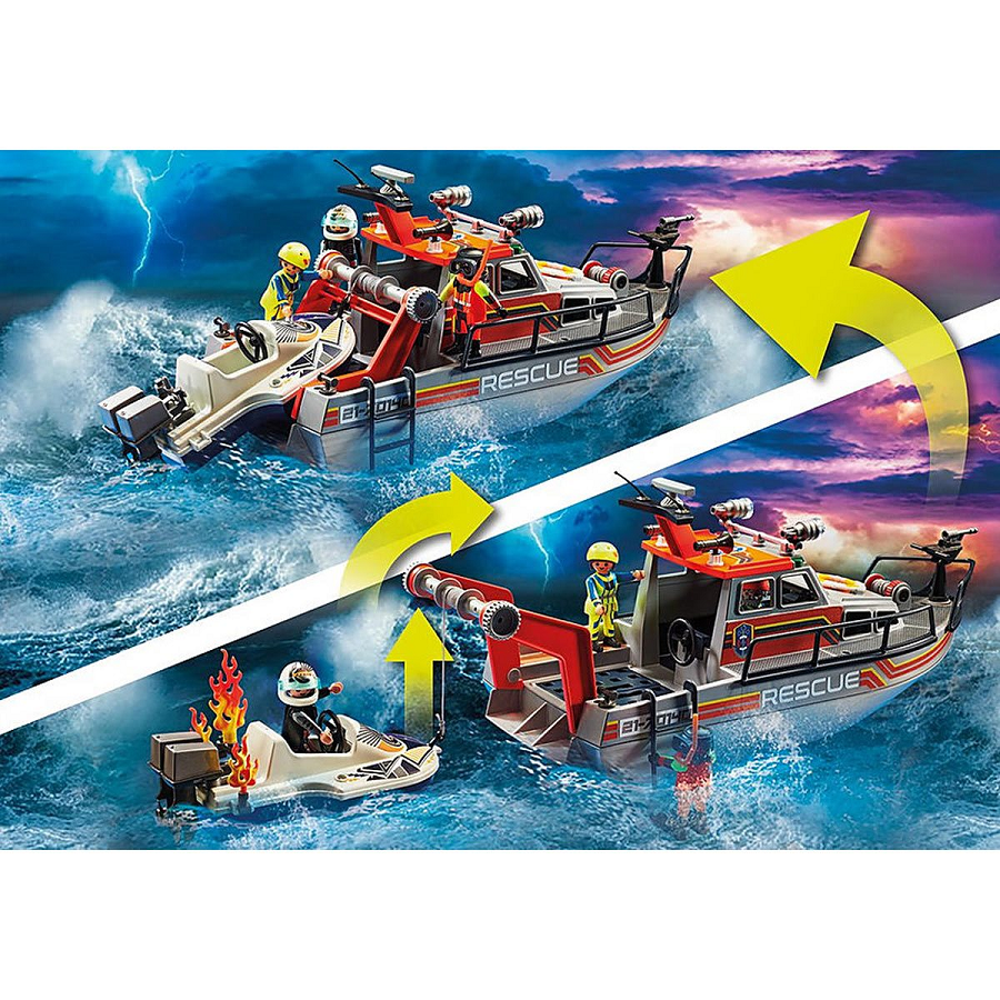 Đồ chơi mô hình Playmobil Biệt đội cứu hỏa trên biển 95 pcs