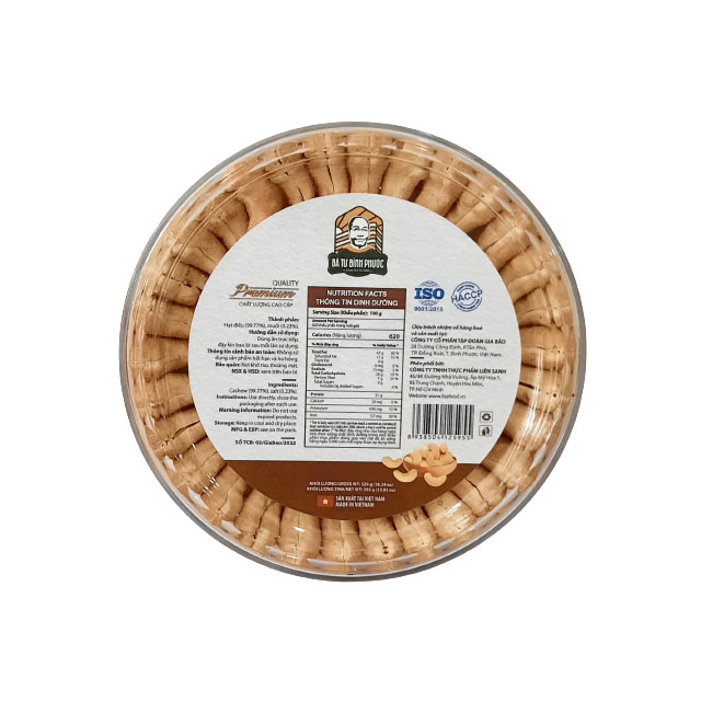 Hạt điều bóc vỏ Bà Tư 395g