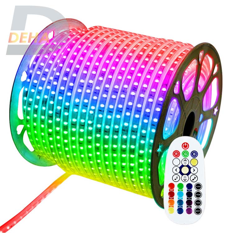 Bộ dây đèn Led RGB đổi màu quấn cây, chống nước, điều khiển chọn màu 50M/30M/20M/10M/5M trang trí tường trần thạch cao, nhà cửa, quán cafe, nhà hàng, bàn, dây bóng 5050 nháy chuyển màu mềm mại, dùng được ngoài trời bền, đẹp