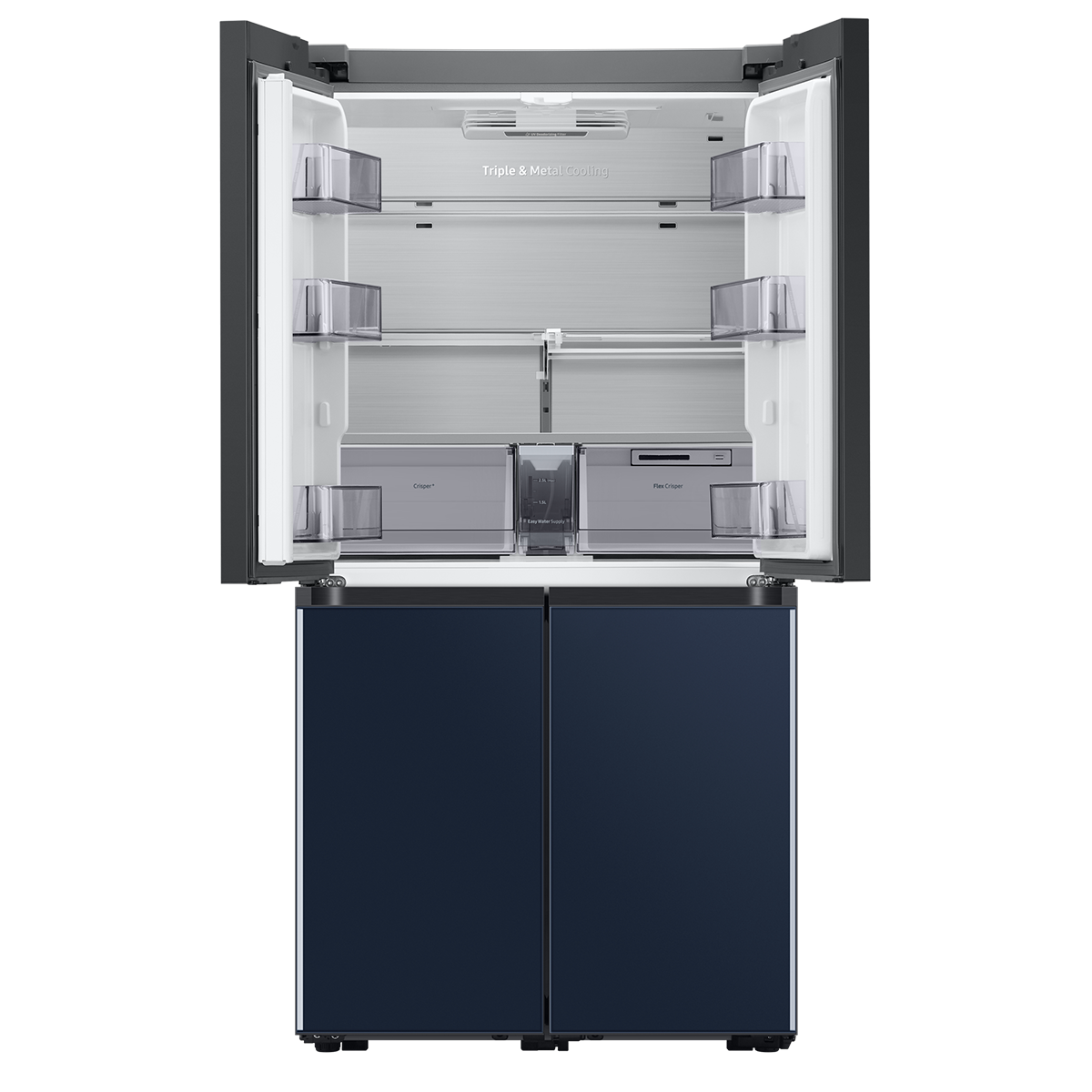 Tủ lạnh BESPOKE Multidoor Samsung Inverter 599L RF60A91R177/SV (Trắng/Xanh Navy) chỉ giao kv HN