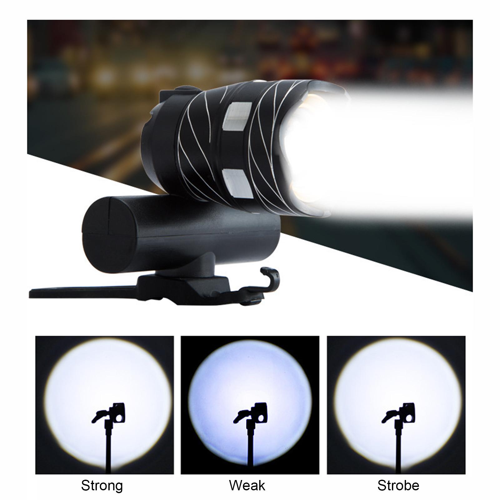 Đèn LED có thể sạc lại cho xe đạp pin 1200mAh, 3 chế độ chiếu sáng, chống nước