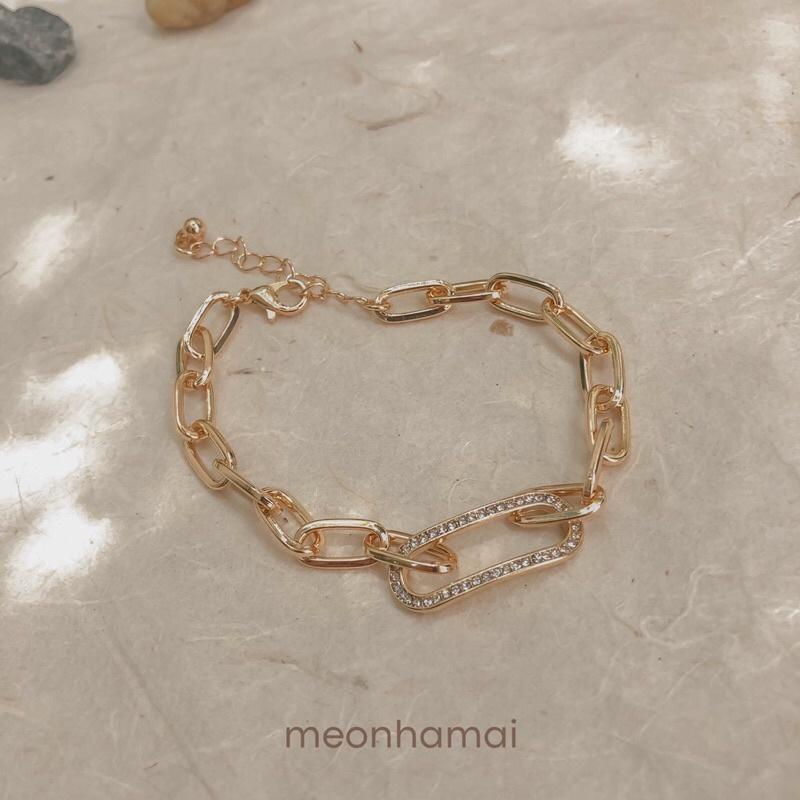 Vòng tay mắc xích đính đá MEONHAMAI