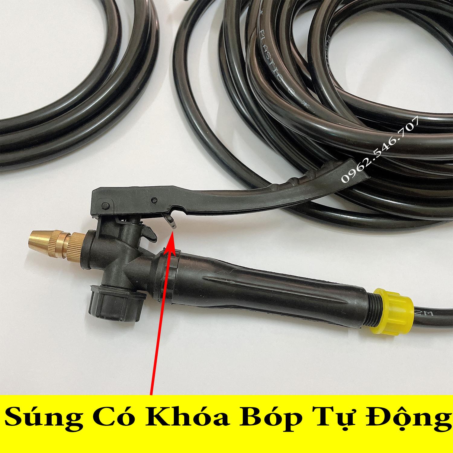 5m-10m-15m-20m dây dùng cho máy rửa xe,tưới cây mini 12v kèm súng xịt