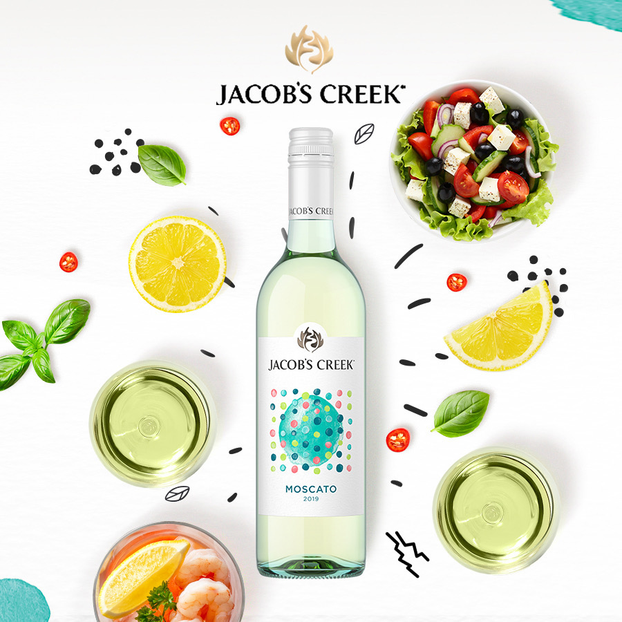 Bộ sản phẩm rượu Jacob's Creek Twin Moscato 750ml - 2 chai