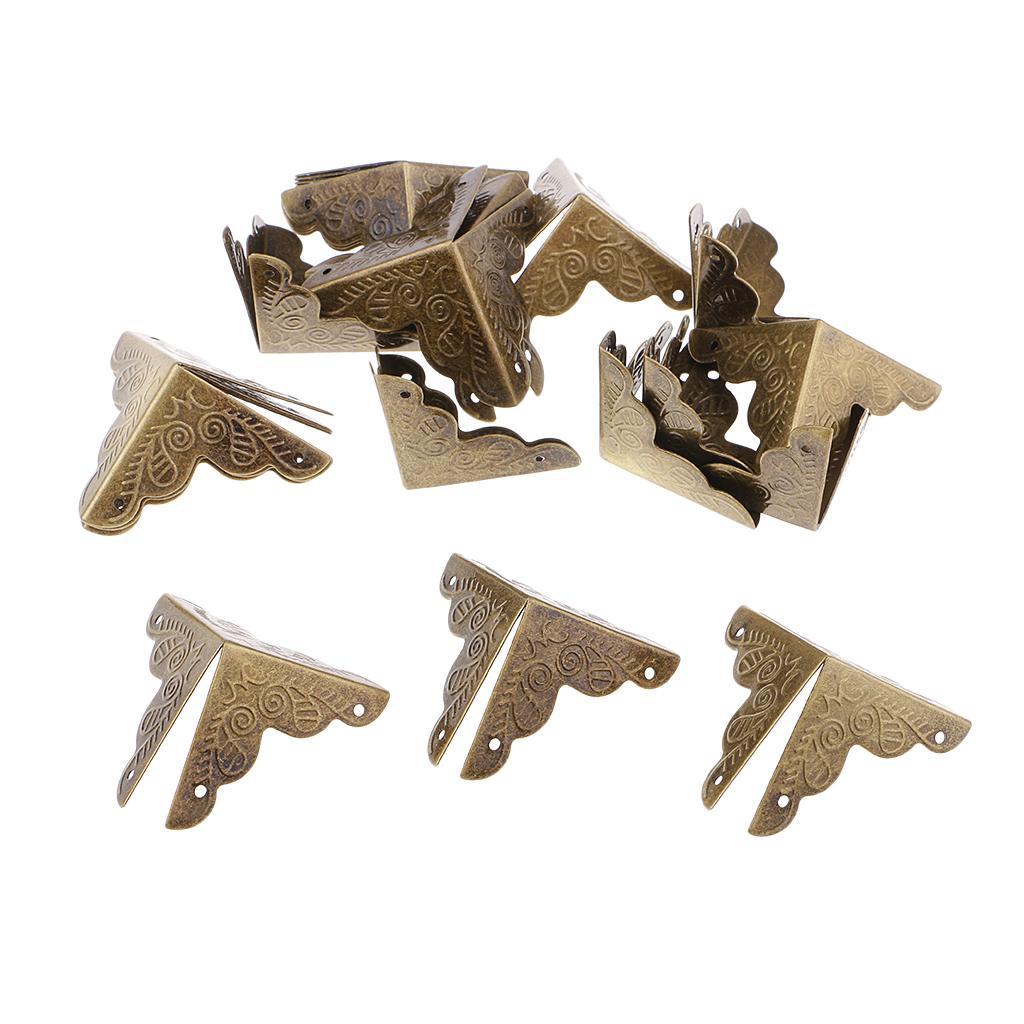20 Pieces Metal Corners Antique Wooden Jewelry Gift Box Corner Protector Guard DIY Scrapbooking Albums & Refill Album Corner Protectors