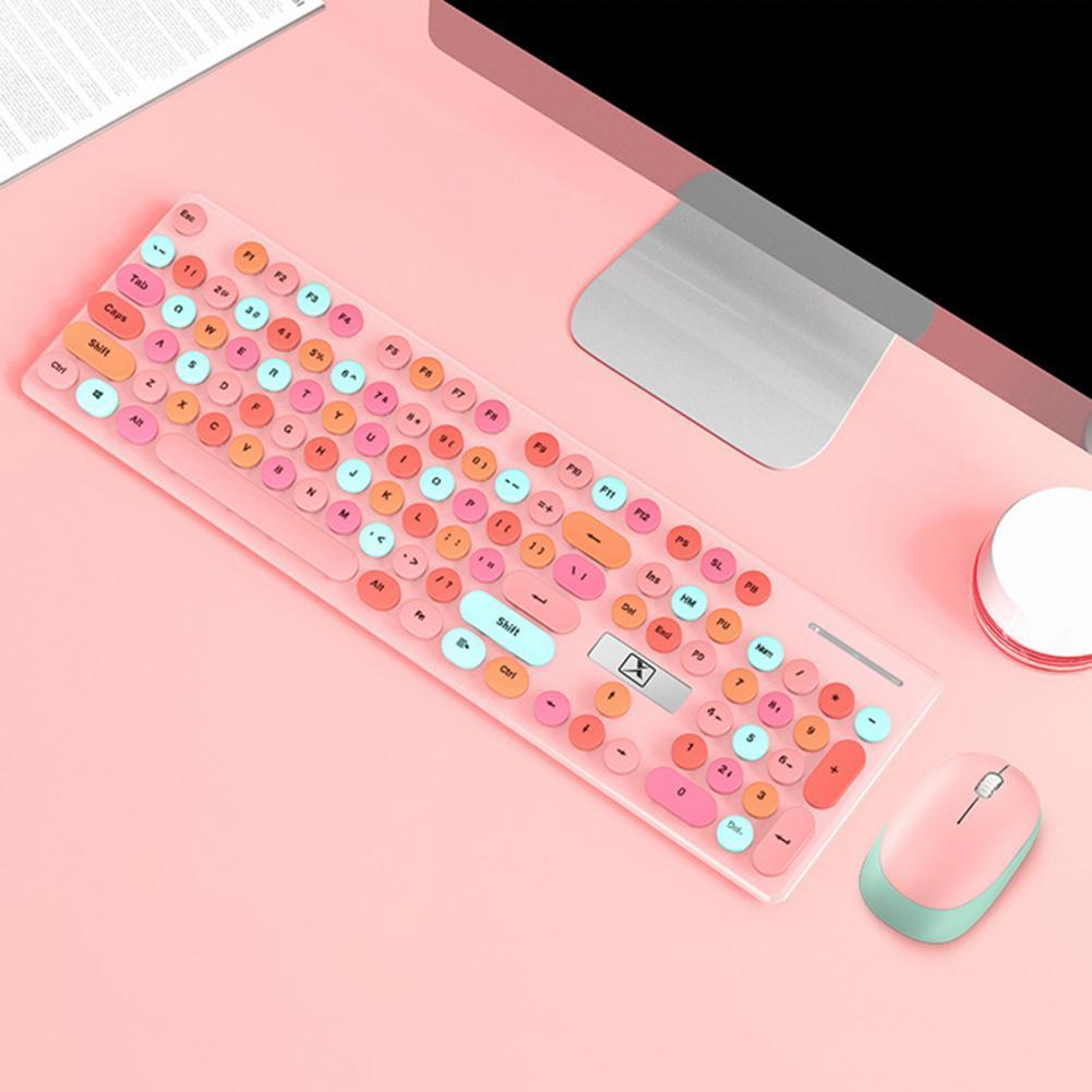 Bàn Phím Bluetooth Không Dây Mini Tròn Nút Bàn Phím Chơi Game Cho Macbook PC Game Thủ Laptop iPad Máy Tính Bảng Máy Tính Android Bàn Phím
