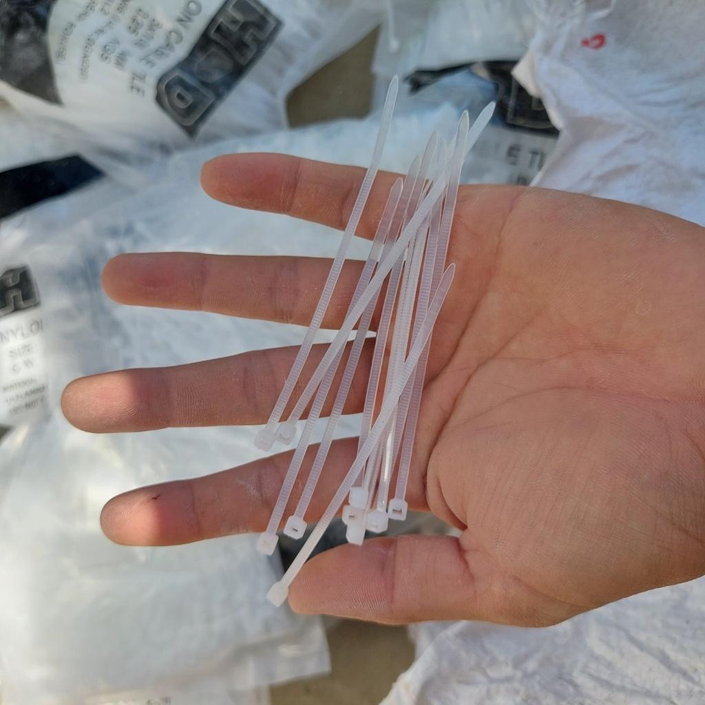 Gói 100 dây rút nhựa 3x100mm màu trắng tiện dụng
