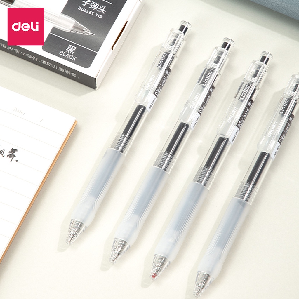 Hộp 5 Bút gel Deli A575 ngòi 0.5mm