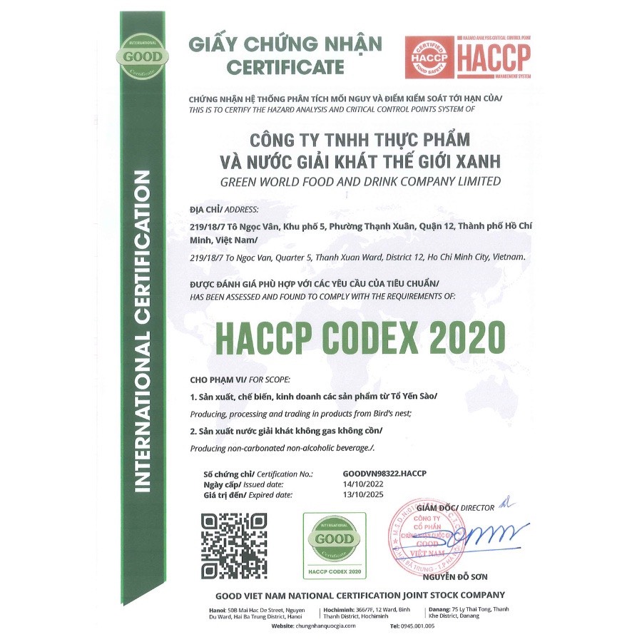 Hộp yến chưng Saffron Healwa (150ml x 6 lọ x 1 hộp) giúp da trở nên hồng hào mịn màng đầy sức sống ngăn ngừa lão hóa da