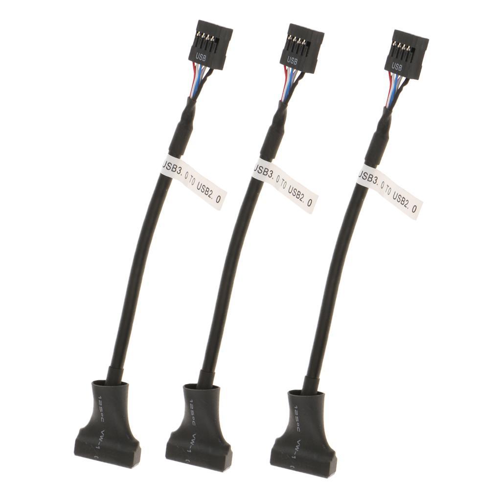 3x USB3.0 20-pin to USB 2.0 Motherboard 9-pin Internal Cable Adapter Connector
