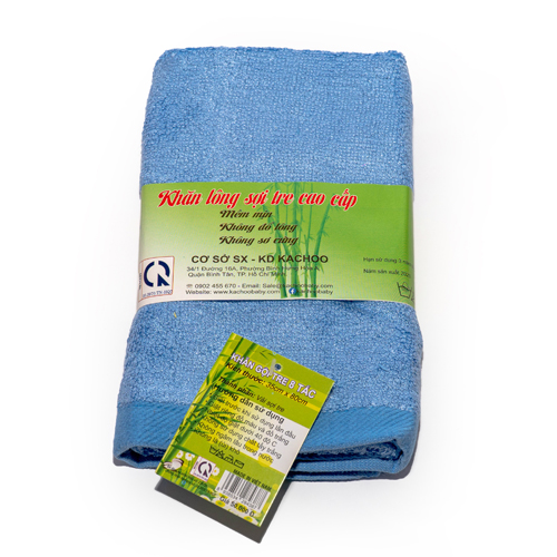 Khăn mặt sợi tre - Thương hiệu KACHOO 30x50cm giao màu ngẫu nhiên