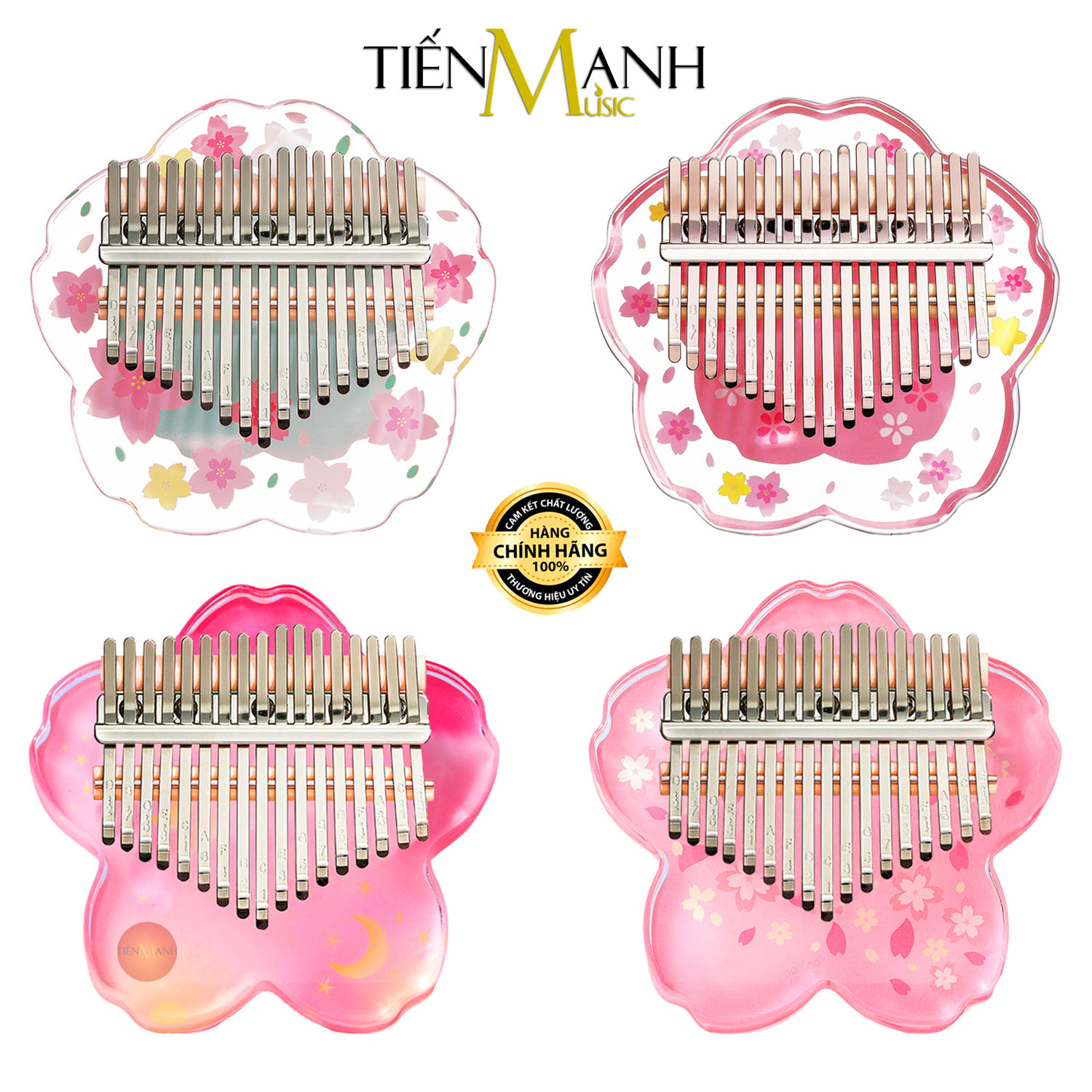 Đàn Kalimba Hluru KWVFG17, KWVFP17, KWVFM17, KWVFT17 -  17 Phím Acrylic Trong Suốt Hàng Chính Hãng