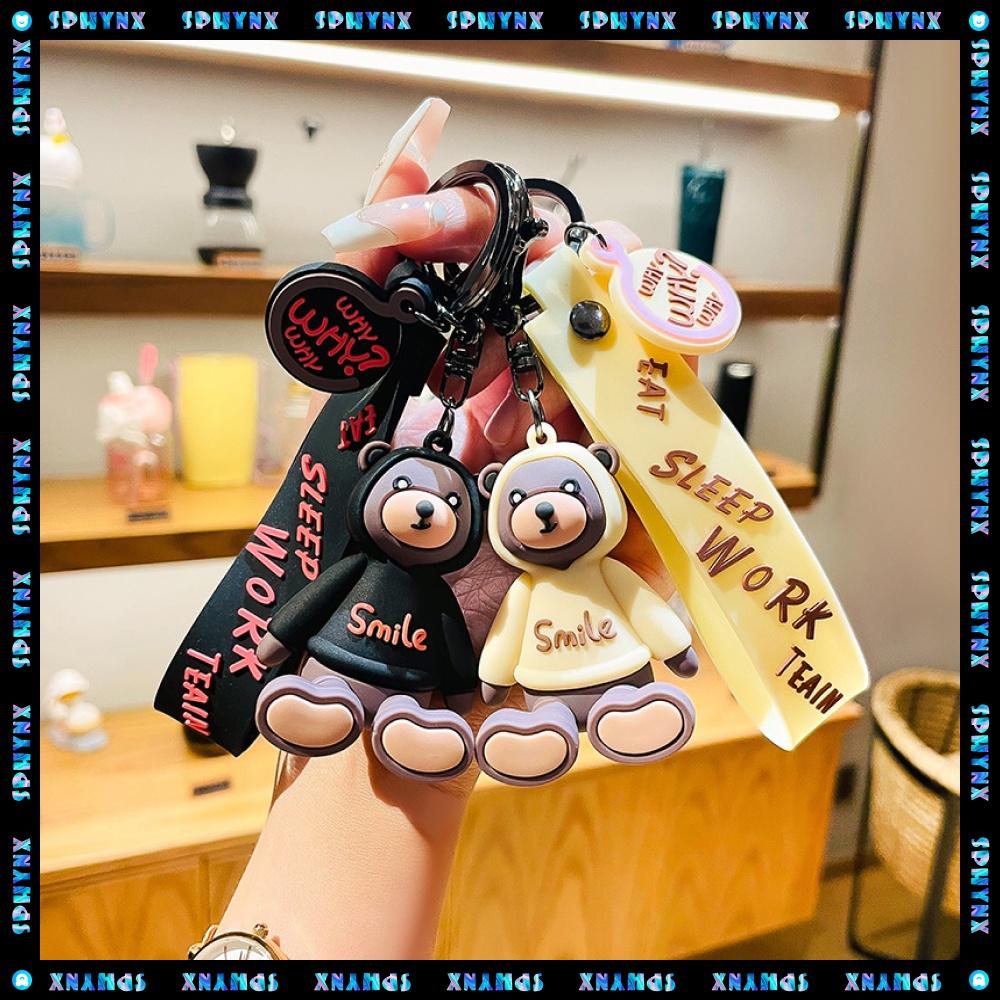 Móc khóa gấu Hoodie cute treo chìa khóa balo túi xách cao cấp phong cách Hàn Quốc