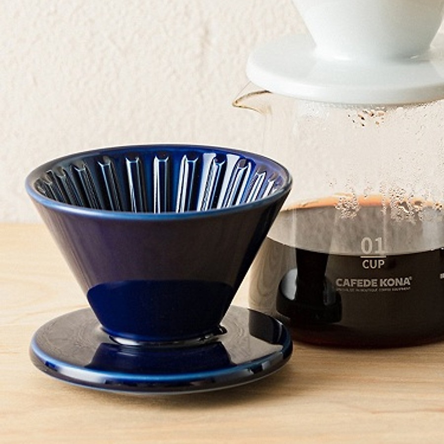 Phễu Pour over V60 01 sứ Hasami Nhật Bản CAFE DE KONA