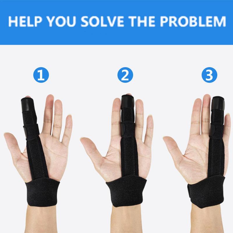 Trigger ngón tay nẹp nhôm dải gãy ngón tay nẹp bảo vệ ngón tay bảo vệ ngón tay cố định cho chỉ số giữa ngón giữa Color: Black