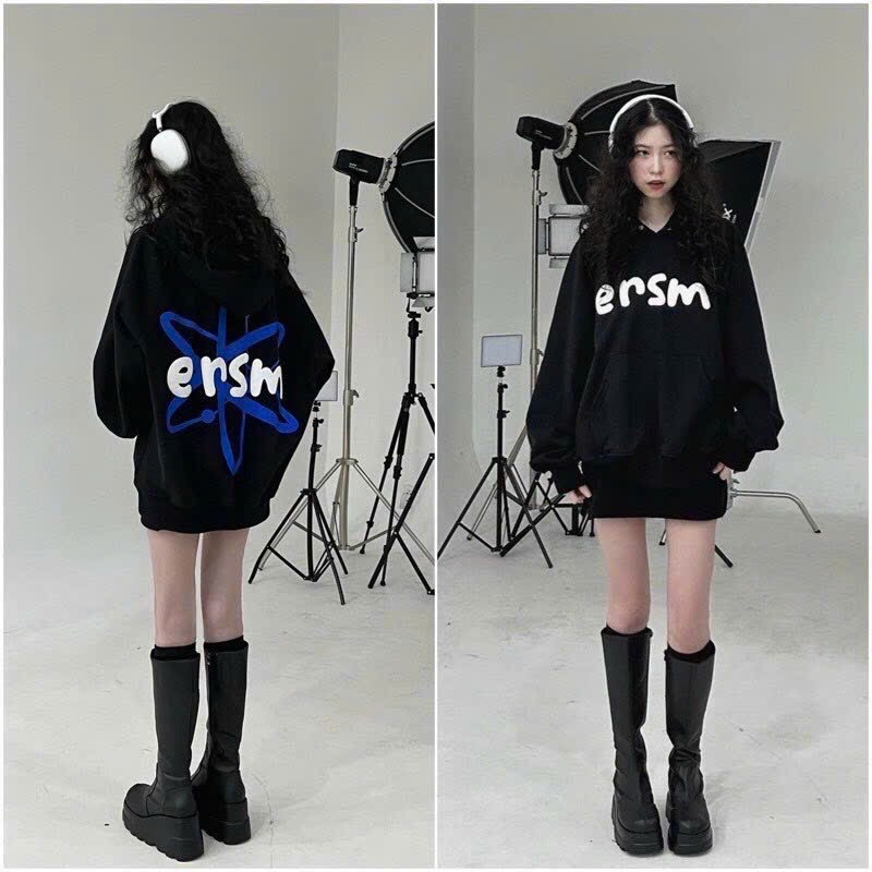 Áo hoodie zip nam nữ mặc đều đẹp nỉ bông ERSM form rộng unisex mũ rộng , Áo khoác nỉ có mũ ulzzang phong cách Hàn Quốc Chống Nắng Local Brand