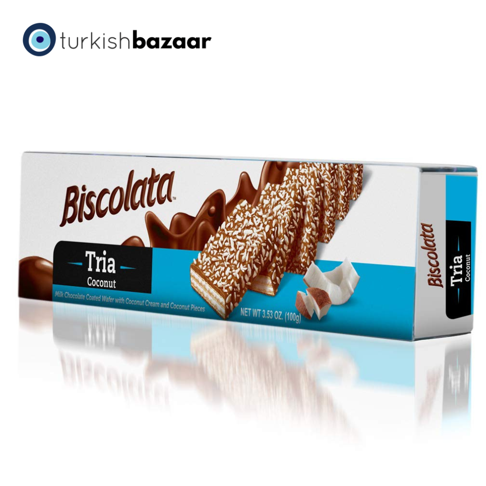 Bánh xốp Socola Phủ Dừa Biscolata Tria 100g