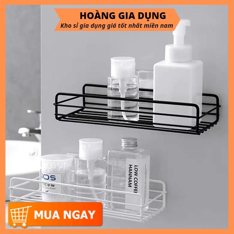 Kệ Dán Tường Kim Loại Hình Chữ Nhật Kệ Nhà Tắm Giá Đựng Vật Dụng H257