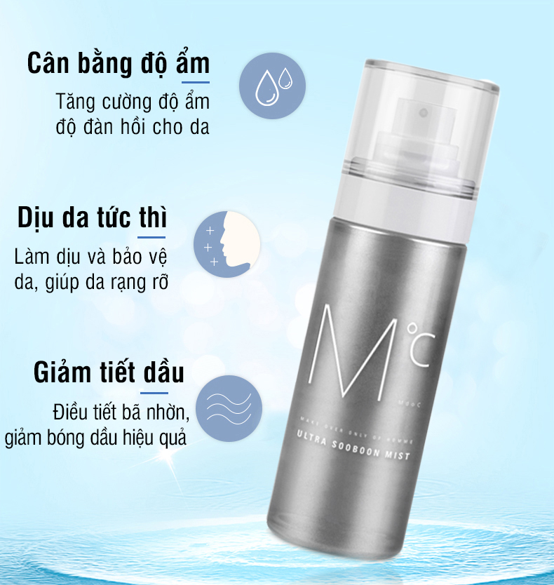 Nước xịt khoáng dưỡng ẩm và làm dịu da dành cho nam MdoC Ultra Sooboon Mist 100ml JN-MXK01