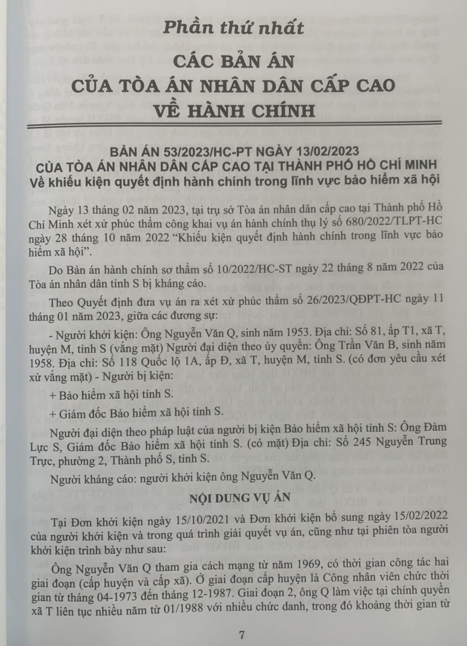 Tuyển tập các bản án của Tòa án nhân dân cấp cao về hành chính – kinh doanh thương mại – hôn nhân gia đình – lao động