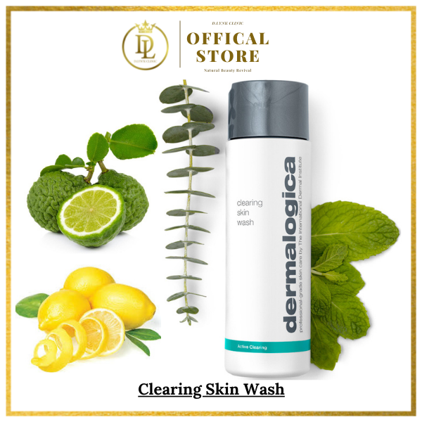Sửa rửa mặt dạng gel tạo bọt sạch sâu, kềm dầu ngừa mụn dành cho da dầu mụn, da hỗ hợp thiên dầu Dermalogica Clearing Skin Wash 250ml/ 500ml