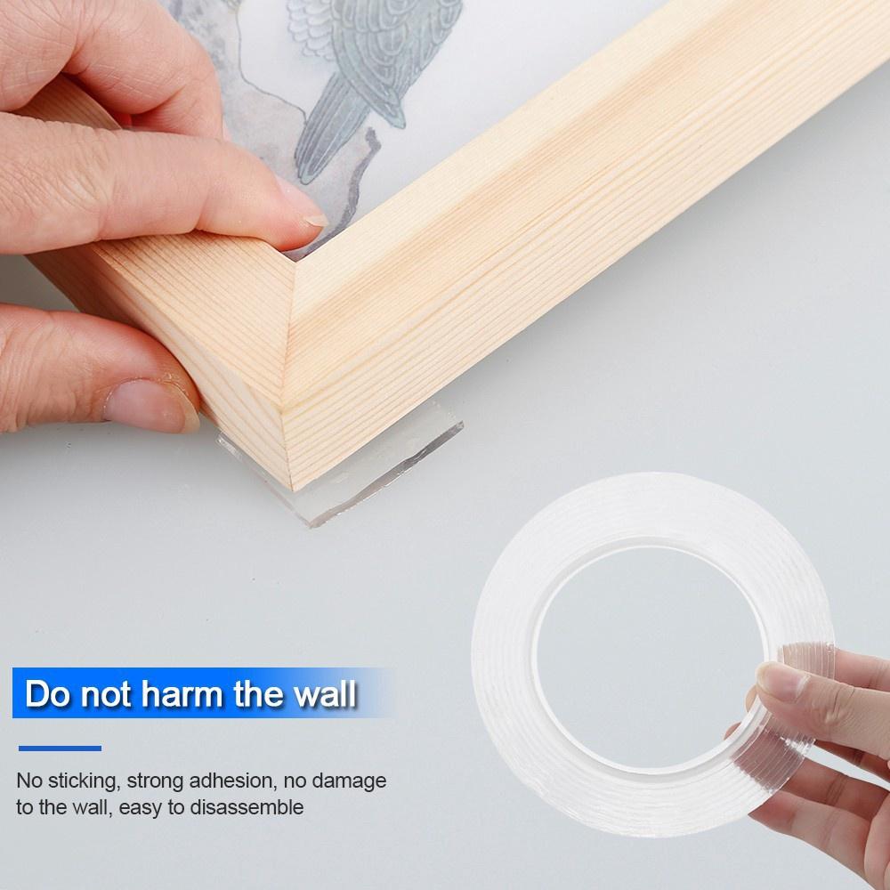 Băng dính trong suốt siêu dính tái sử dụng nhiều lần, cuộn dài 3m