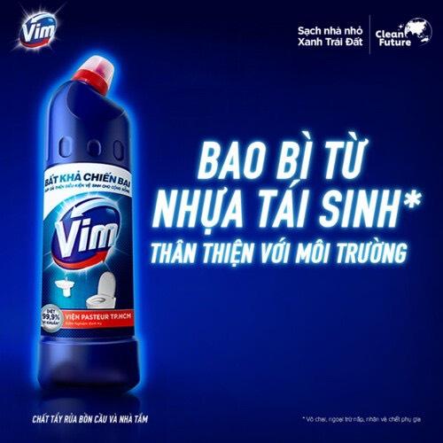 Nước Tẩy Bồn Cầu Nhà Tắm Vim 880ml Mẫu Mới Cho Nhà Tắm Luôn Sạch Bóng