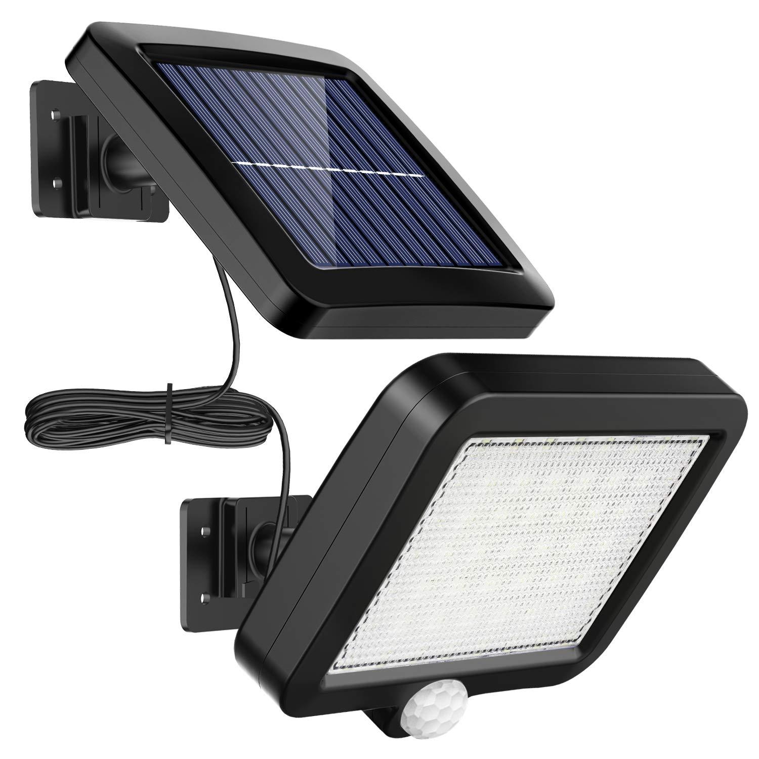 Đèn Năng Lượng Mặt Trời Ngoài Trời, Đèn Năng Lượng Mặt Trời Ngoài Trời MPJ 56 LED Với Cảm Biến Chuyển Động, Chống Nước IP65, Góc Chiếu Sáng 120°, Đèn Tường Năng Lượng Mặt Trời Cho Sân Vườn