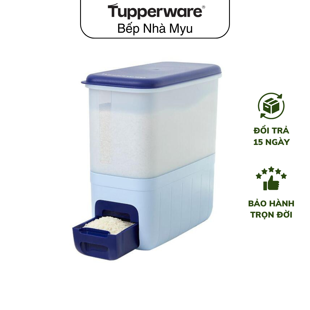 Thùng Gạo Tupperware Rice Smart 10kg - Kín Khi - Chống Côn Trùng