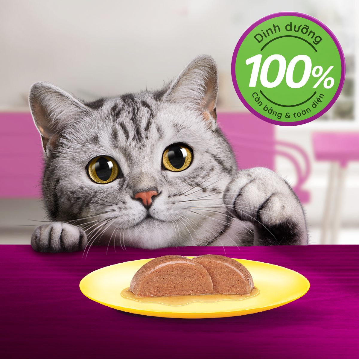 [Combo 12 Gói] Thức Ăn Cho Mèo WHISKAS 1+ years Vị Cá Ngừ 80g/Gói