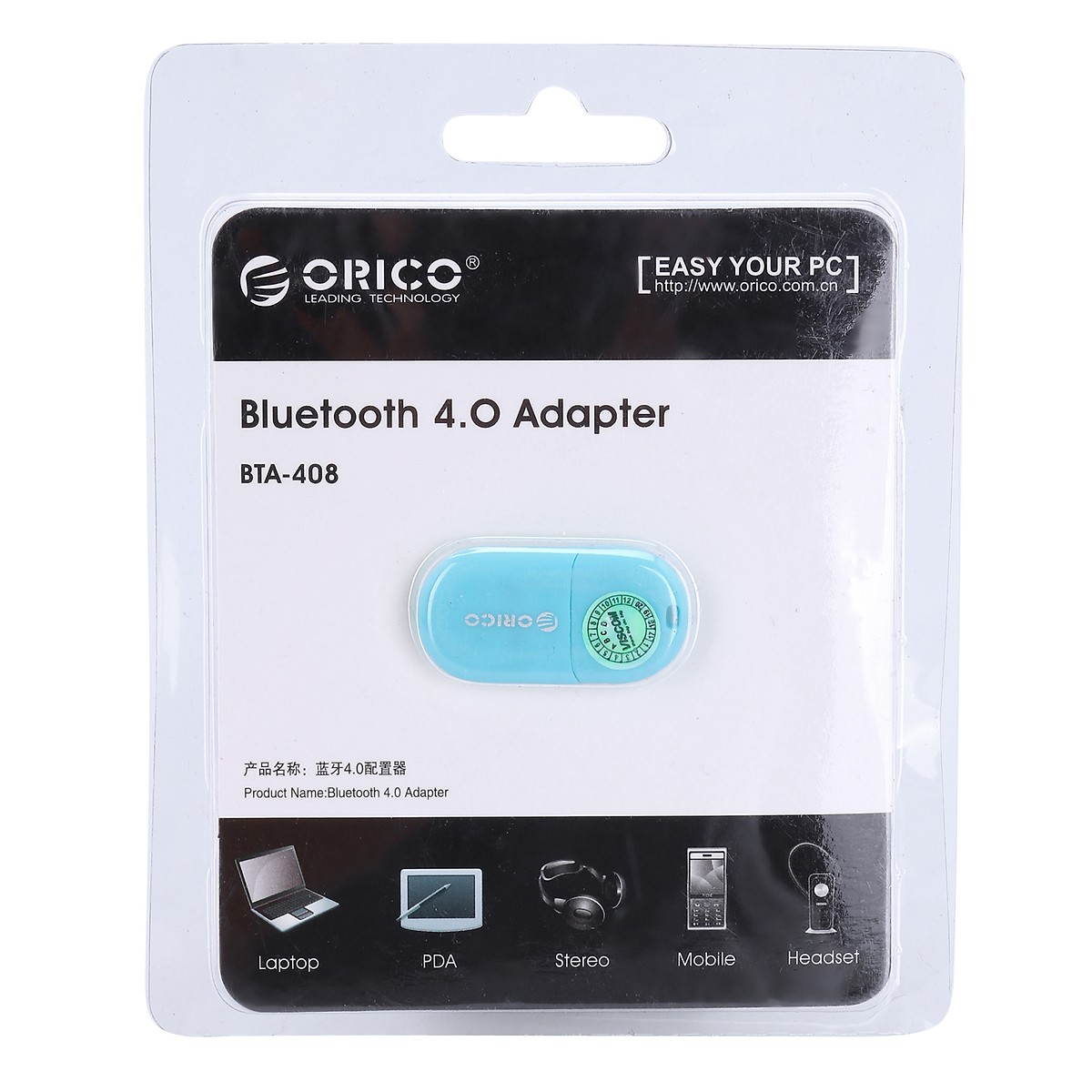 USB Bluethooth 4.0 cho PC-Laptop Orico BTA  - Hàng Chính Hãng