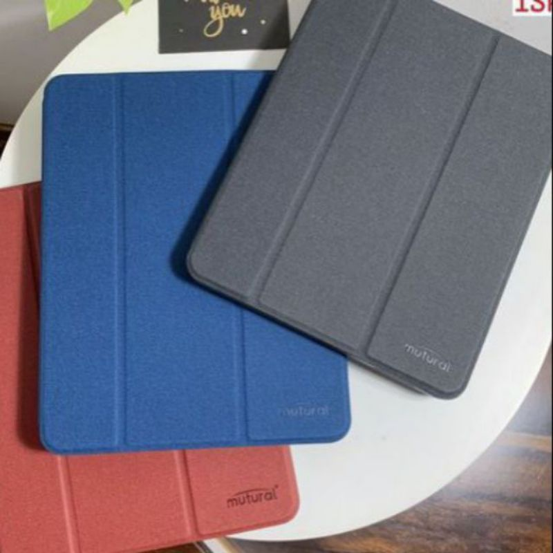 Case bao da chống sốc canvas cho iPad 10.2 inch 2020 / 2021 hiệu Mutural Yashi Series trang bị ngăn đựng bút, thiết kế tản nhiệt, hỗ trợ smartsleep - hàng nhập khẩu